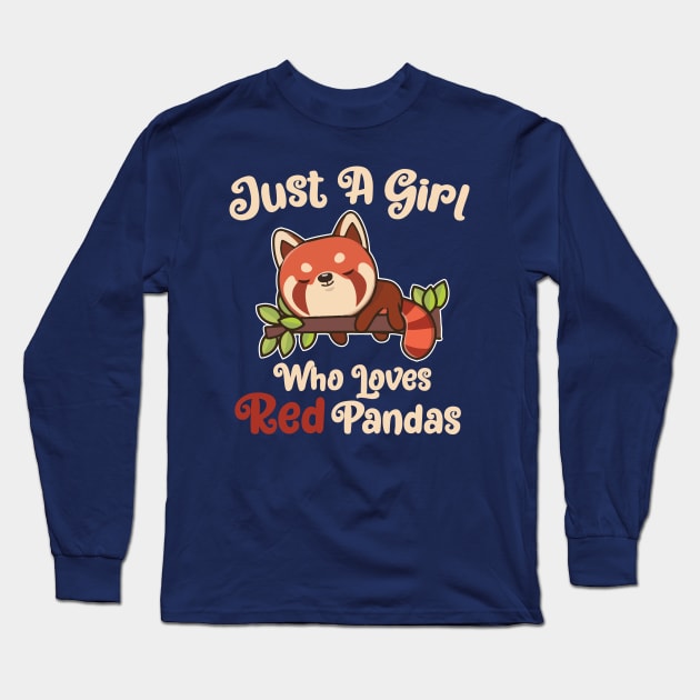 Girl gift red panda T-Shirt Long Sleeve T-Shirt by MD NASIR UDDIN